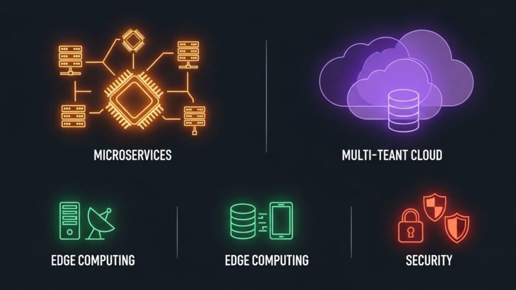 Visual representation of cloud computing models, including public, private, hybrid, and community cloud types.