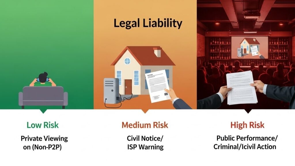 legal action just for watching an illegal sports stream privately